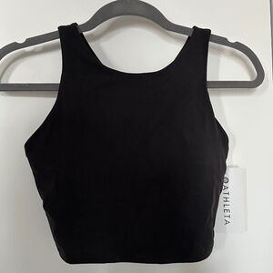 Athleta Conscious Strappy Crop Bra D-DD in Black, XS